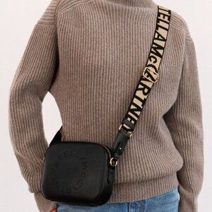 NEW Stella McCartney Black Stella Logo mini bag IN BLACK